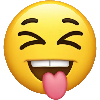 Yellow tongue out emoji with heart eyes emoji