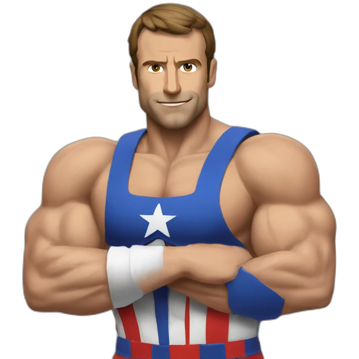 Macron super musclé emoji