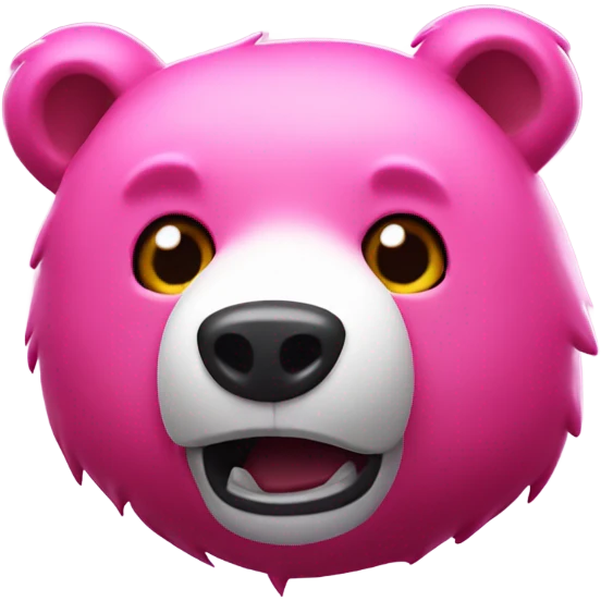 Fortnite pink bear with white scar above left eye emoji