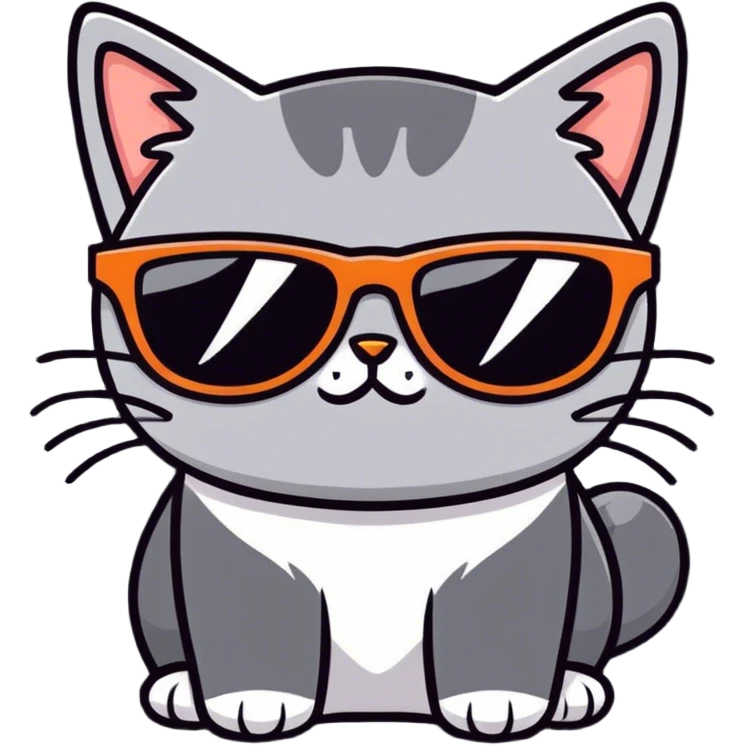Cat with sunglasses emoji