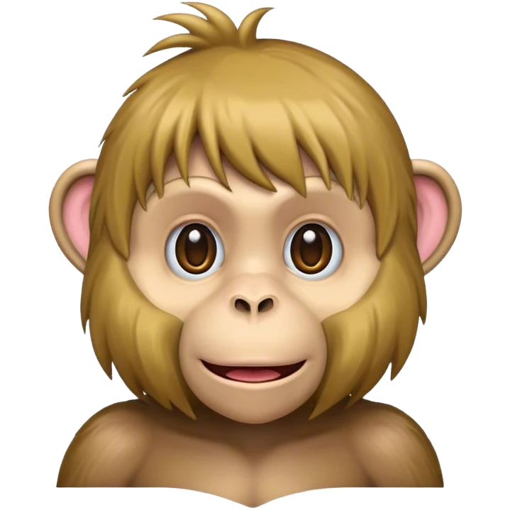 Monkey wearing wig emoji