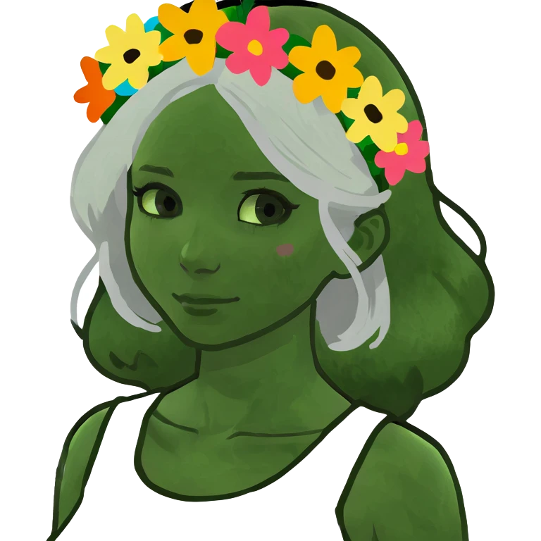 Girl with white hair  emoji