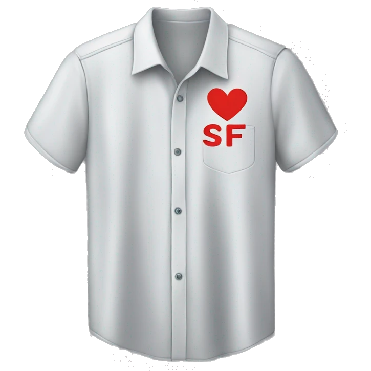 shirt with “I ❤️ SF” emoji