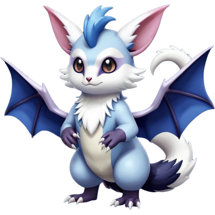 Shiny Furret-Absol-Noivern-Hybrid (Full body) emoji