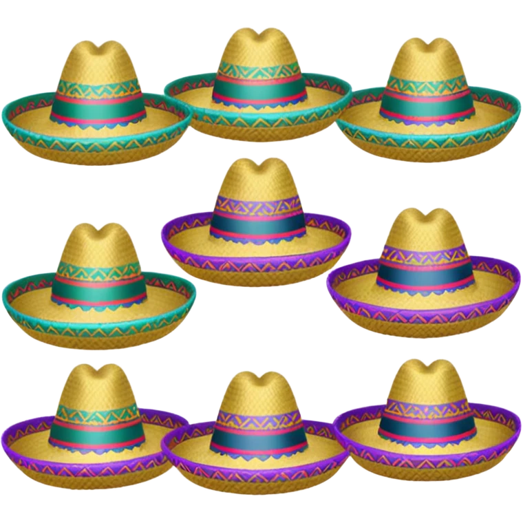 sombreros de mmesocp con entrono mexicacno emoji