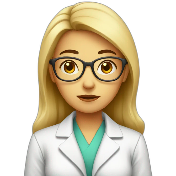 sad female scientist emoji