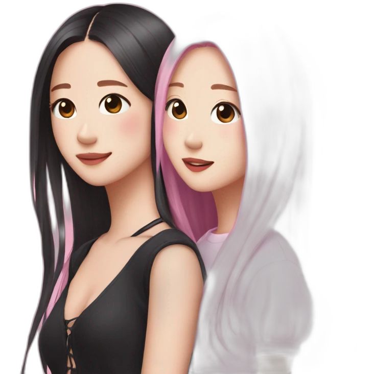 Rosee and Jisoo Blackpink emoji