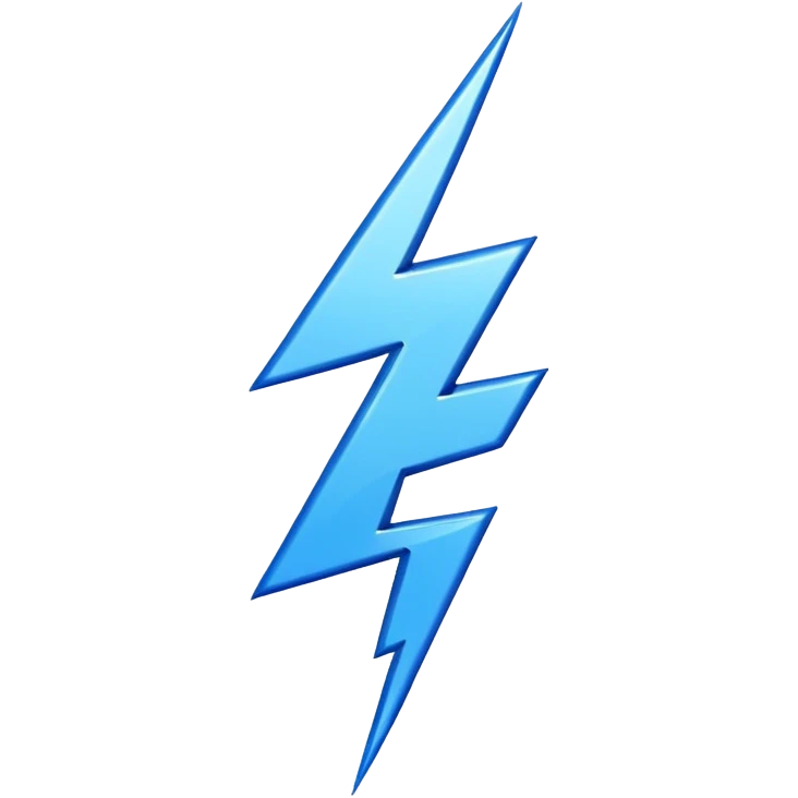 i want a simple bleu lightning icon emoji