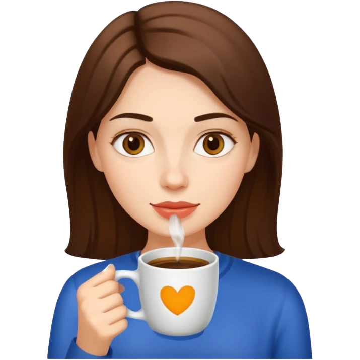 a lady drinking a coofe  emoji