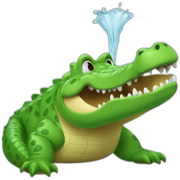 Crocodile make it rain emoji