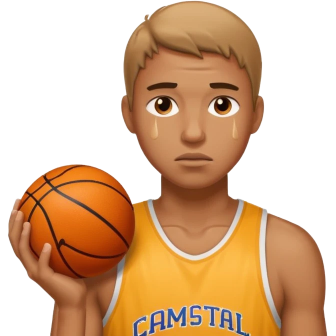 tired basketball player, sweating a lot emoji