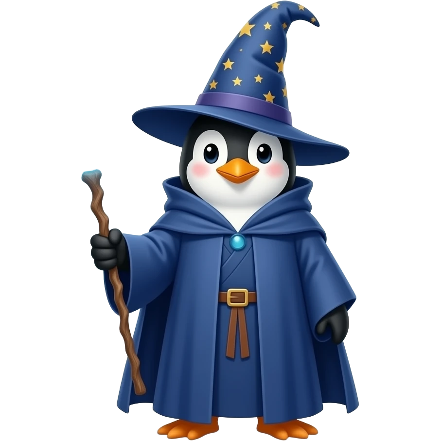 Penguin Wizard emoji
