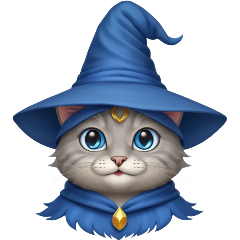 Cat wizard smirk emoji