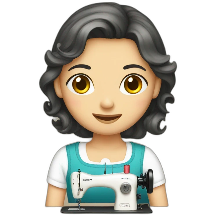 Sewing girl emoji