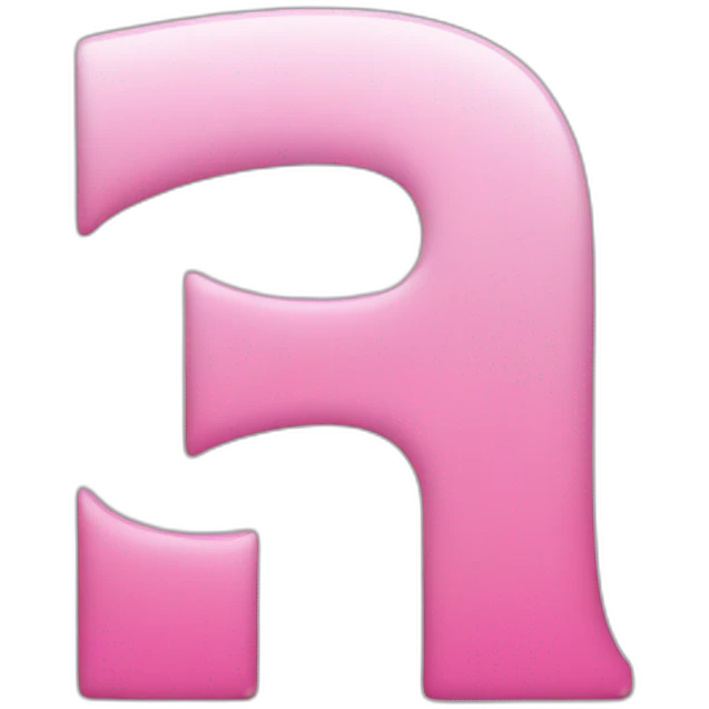 Capital N letter with pink colour emoji