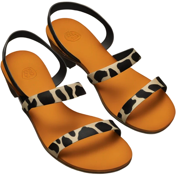 Sandalias chatas Hermès con animal print emoji