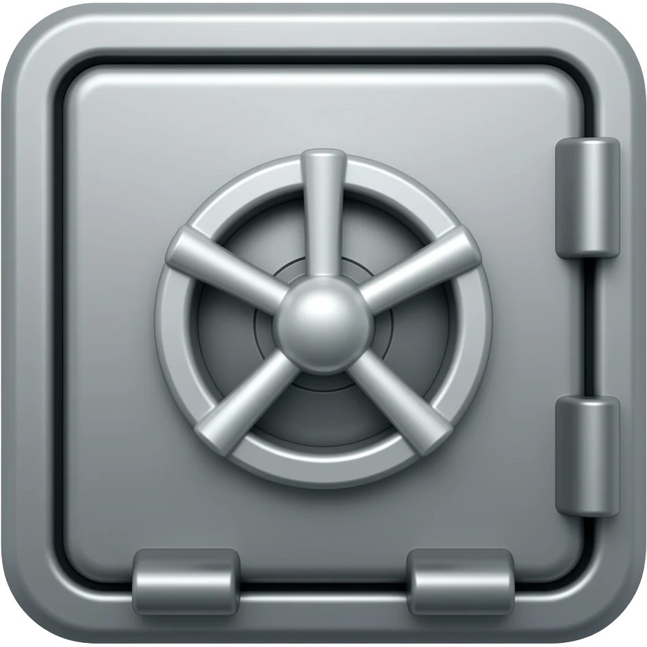 Сейф с деньгами и без emoji