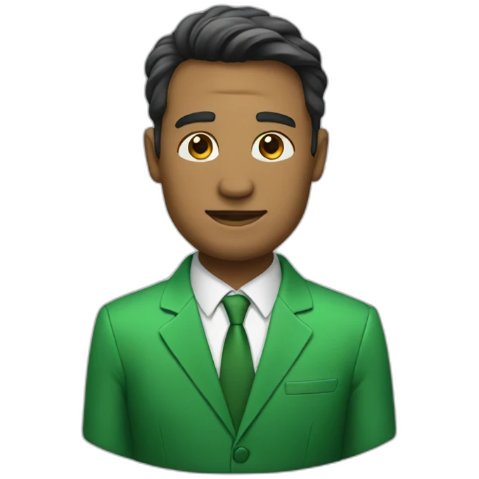 man in green suit emoji
