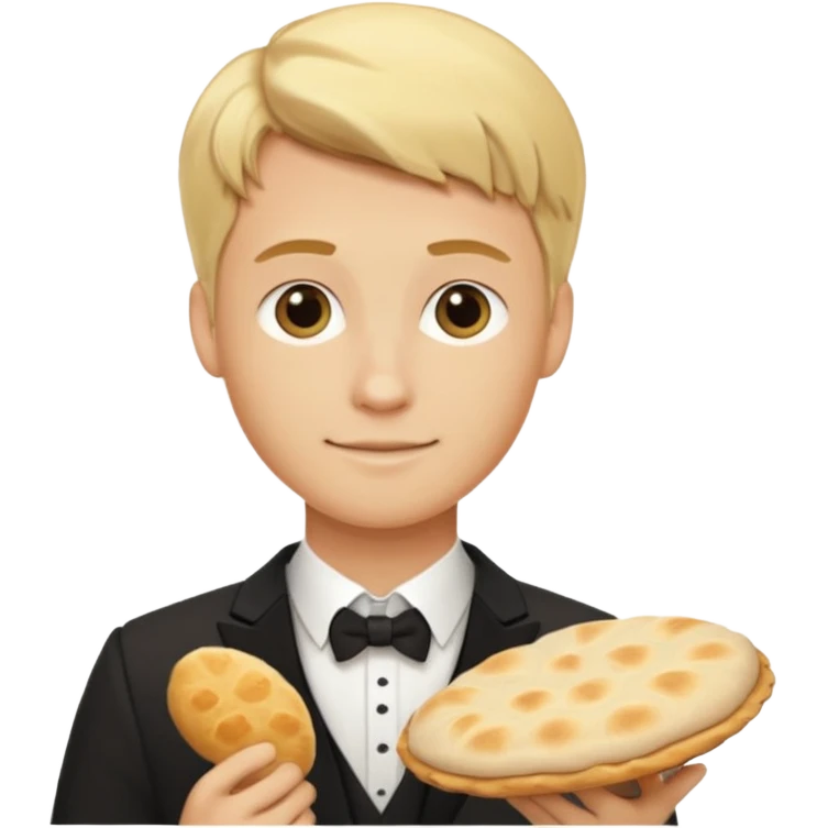 The blond groom emoji combined with tthe pita emoji emoji