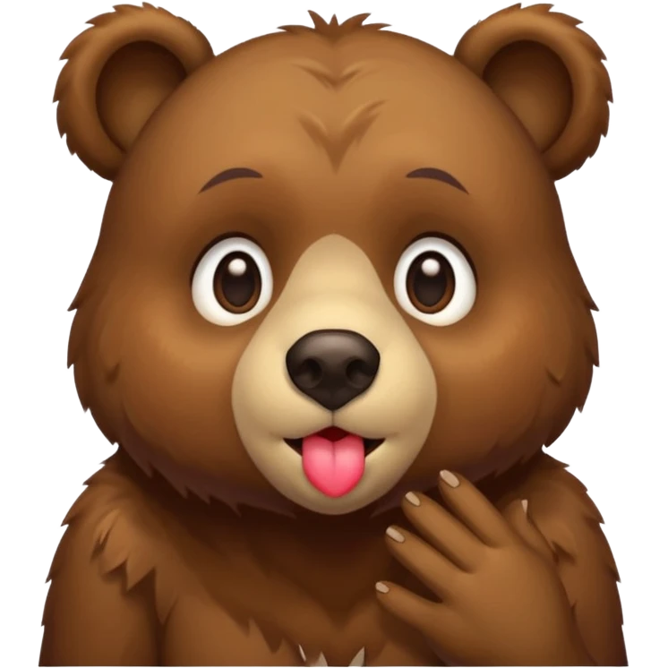 bear send kiss emoji