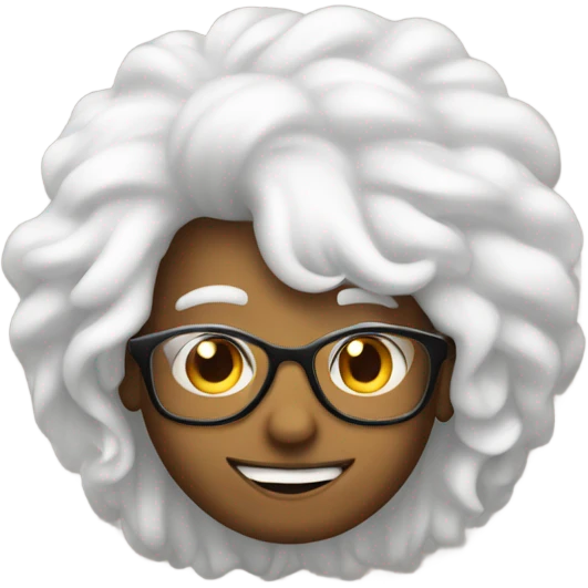 Arabian withe big hair and glasses emoji