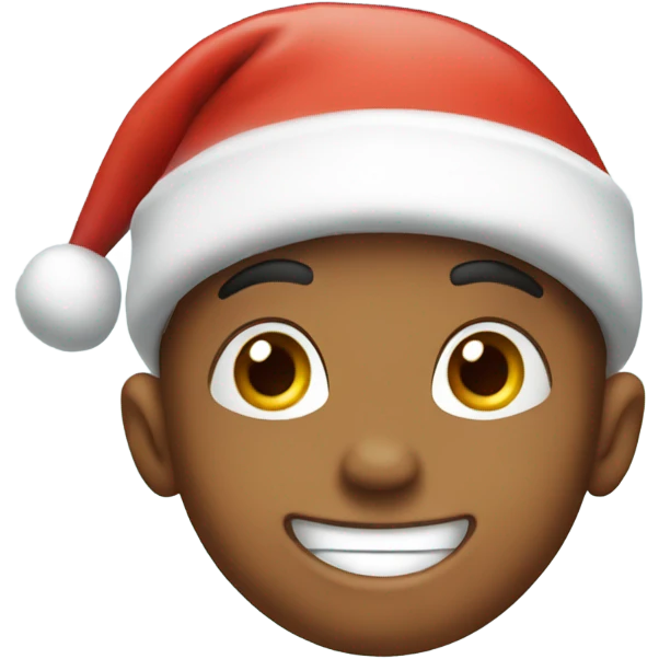 Excited boy on christmas emoji