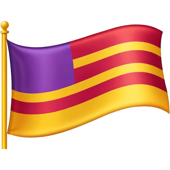 Flag with three horizontal bands - red, yellow, and violet emoji