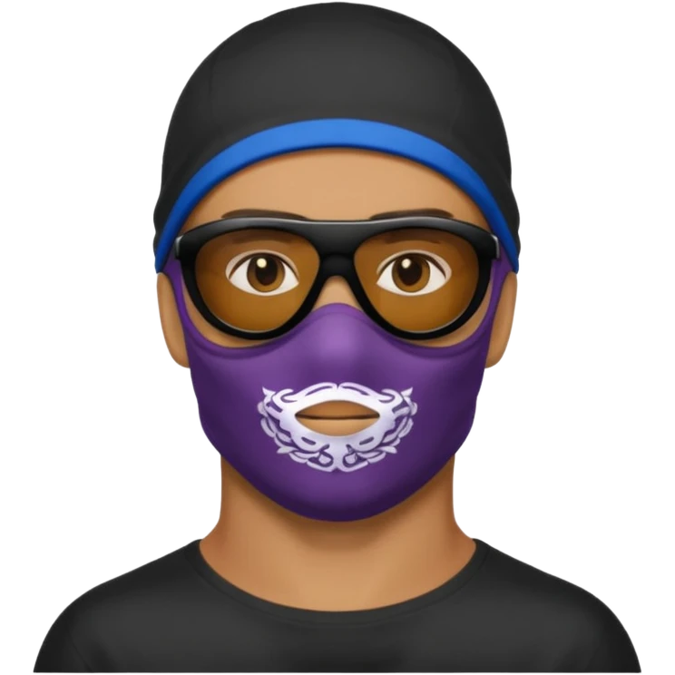 man in balaclava and black sunglasses emoji