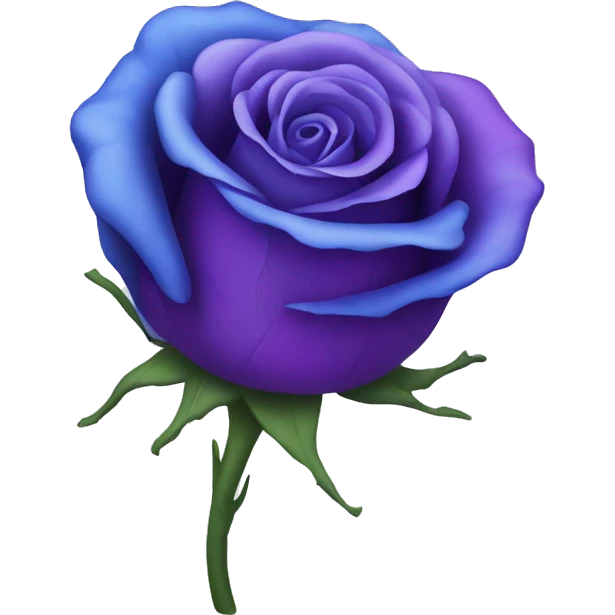 Blue and purple rose emoji