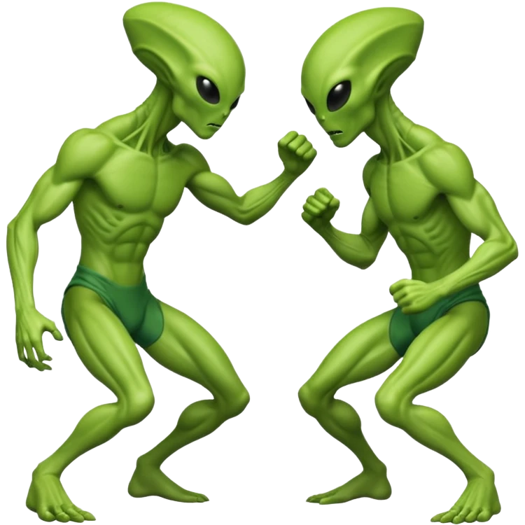 
two alien sparring
 emoji