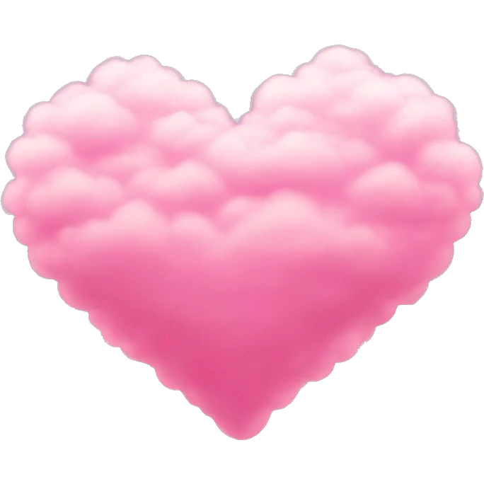 Pink heart cloud emoji
