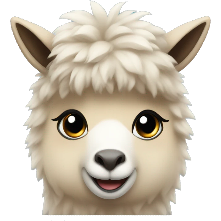 Cute Alpaka full size emoji