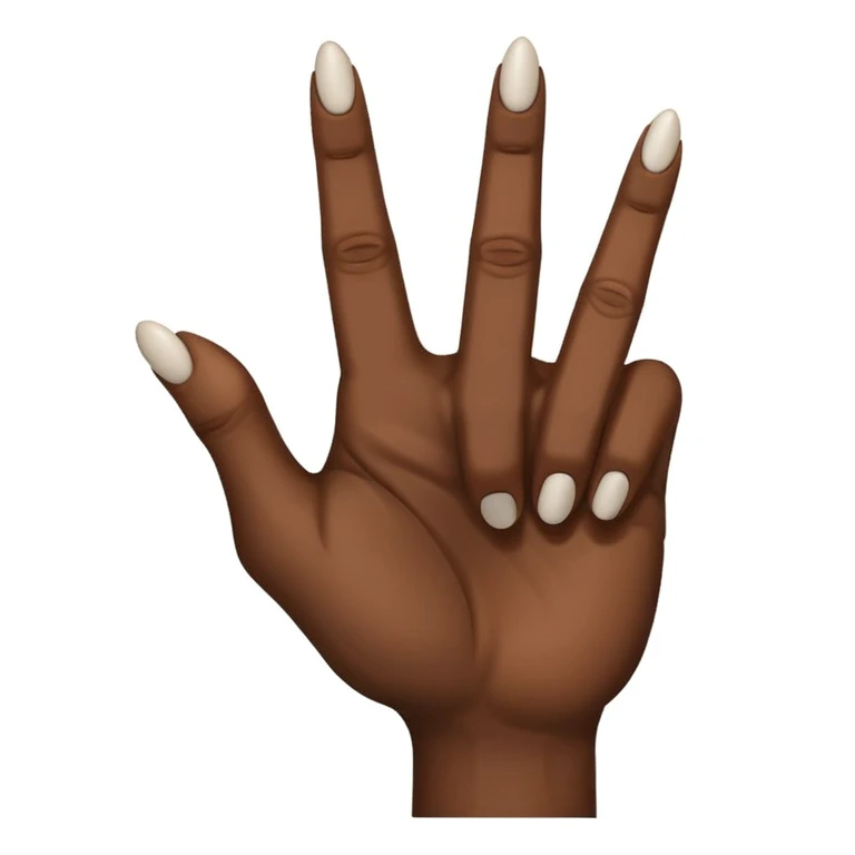 Black middle finger with 10 fingers emoji