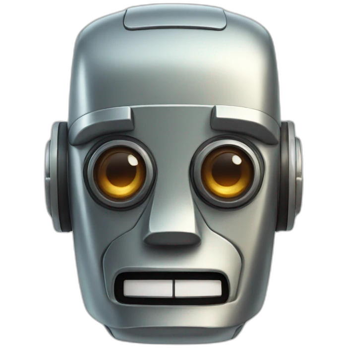 retro robot head emoji