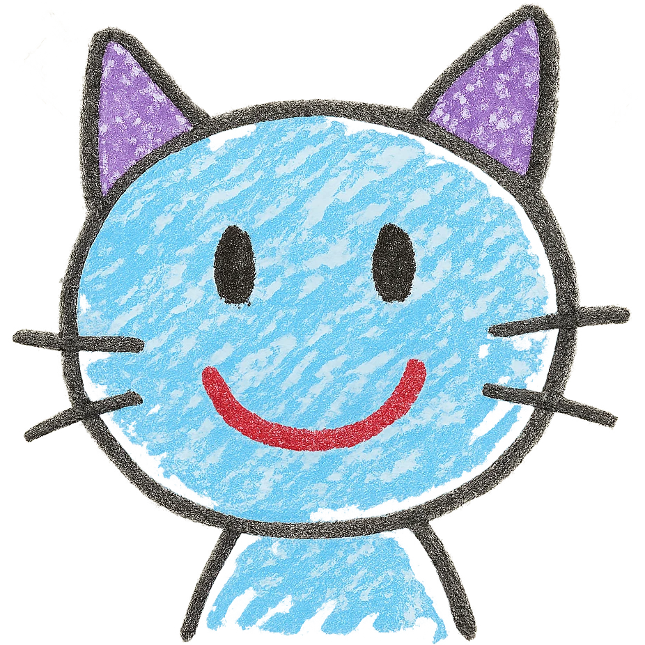 猫头, 简笔画风格, 简单的线条, 卡通感 emoji