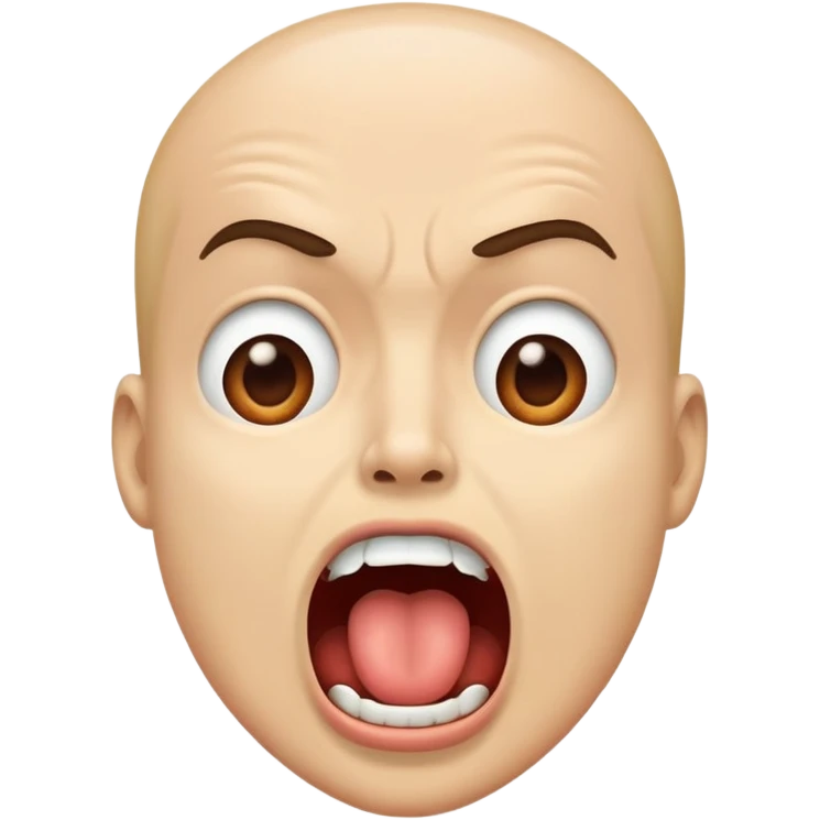 Moaning with mouth open wide  emoji
