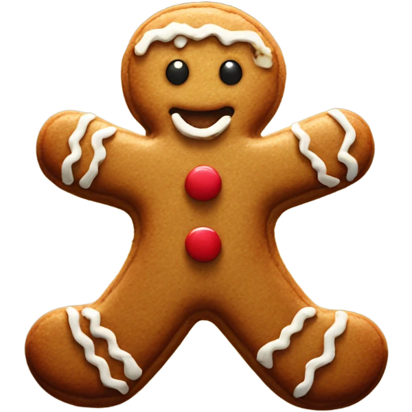 Gingerbread man cookie emoji