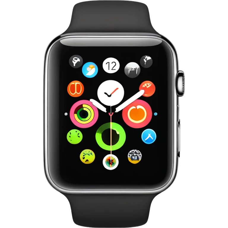 black apple watch emoji