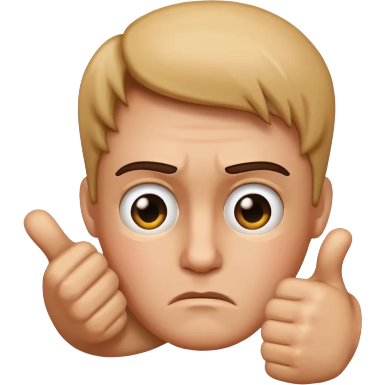sad face thumbs down emoji
