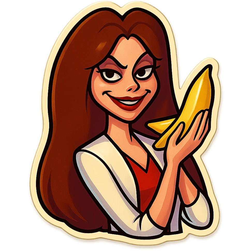 Keep the picture quality and style exactly the same. Make the eyes and mouth a bit scarier with subtle, slightly creepy changes—such as a more intense stare and a hint of a mischievous grin. No other changes. emoji