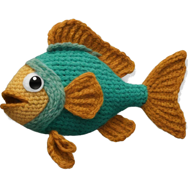 A fish is crochet  emoji