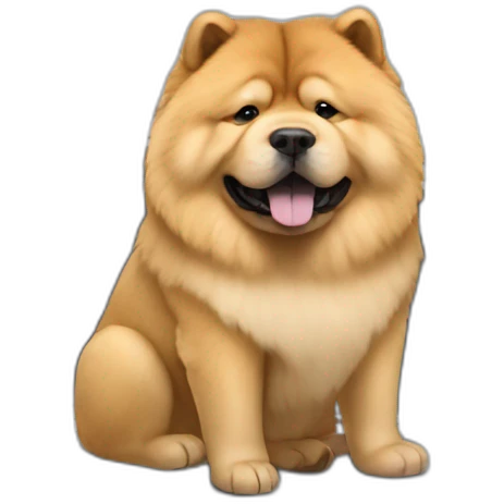 Chow chow in a tesla emoji