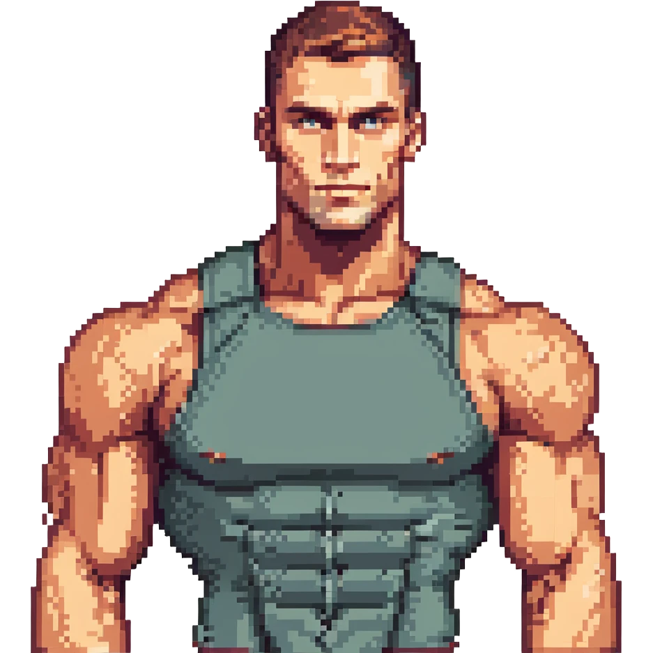 gigachad muscular man with chiseled jawline confident expression emoji