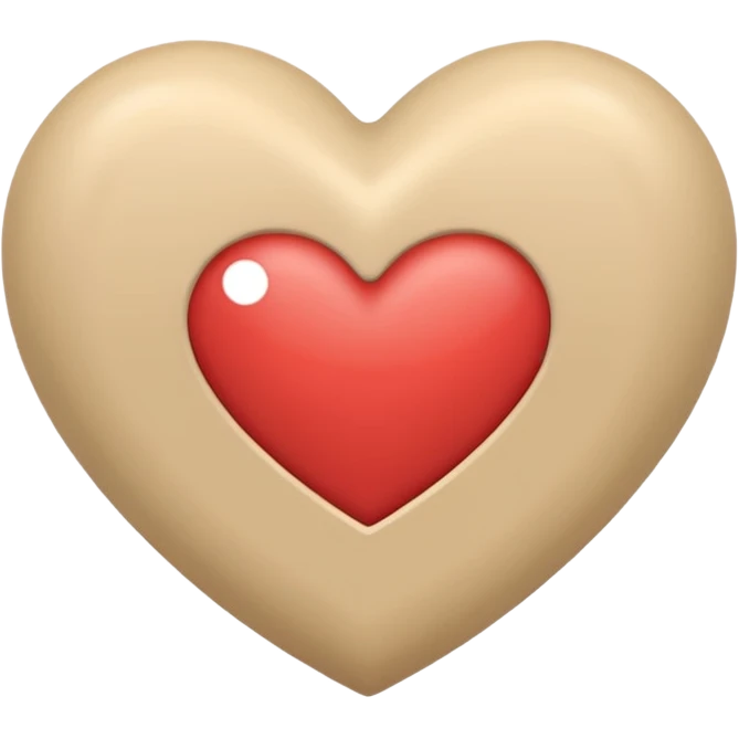 Corazón beige emoji