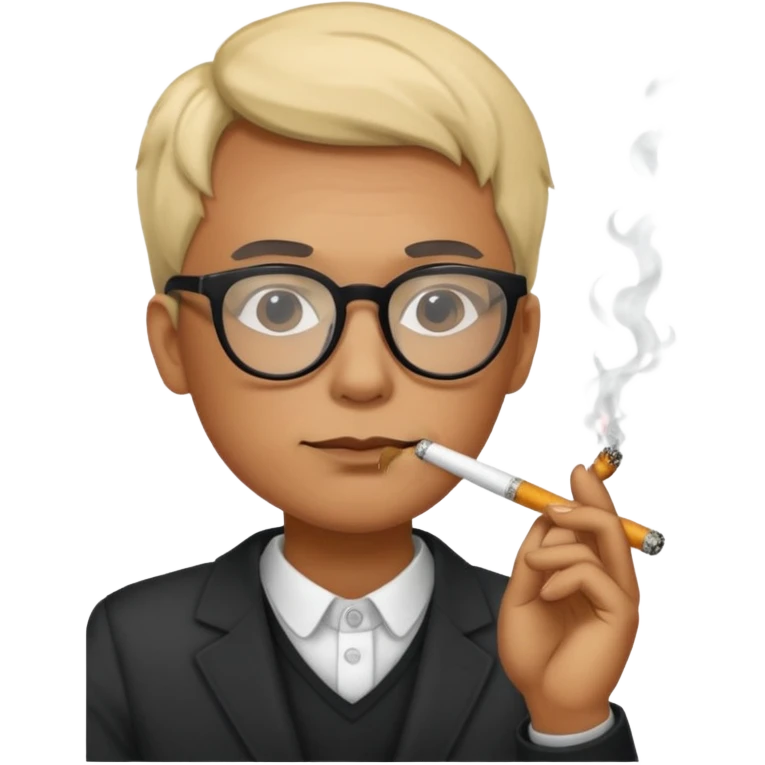 Sigara içen gözlüklü emoji emoji