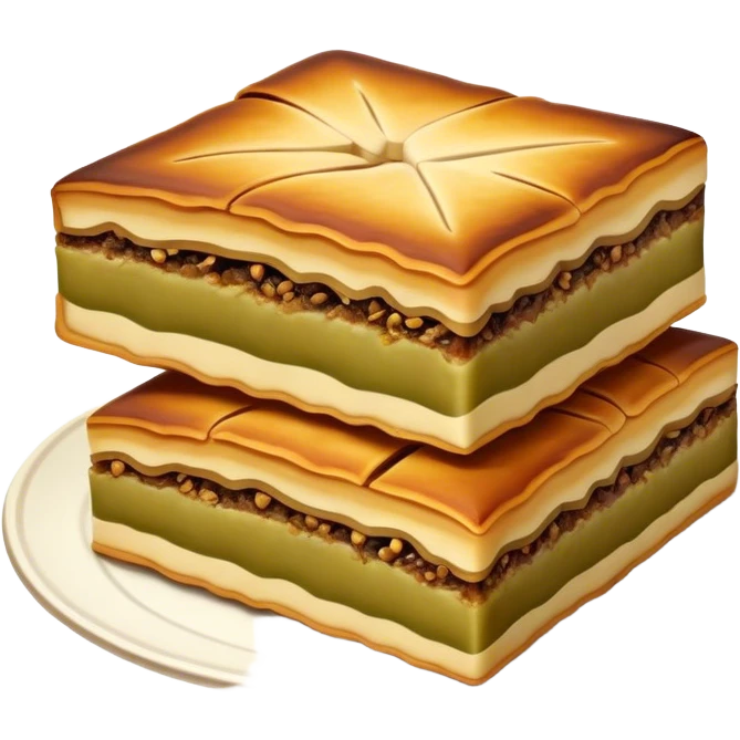 Martabak Cinematic Realistic Martabak Dish Emoji, depicted as a single, square slice of sweet, thick martabak with a rich, indulgent filling, rendered with detailed textures and vibrant, appetizing lighting. emoji