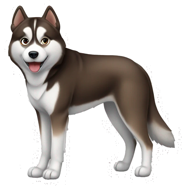 Husky, brown emoji