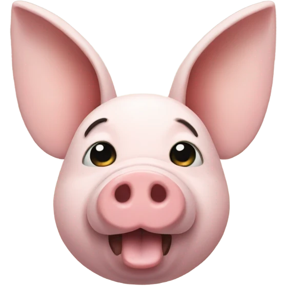 Pig bunny ears  emoji
