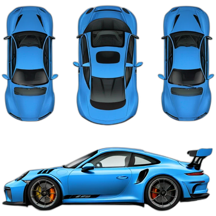 Porsche 992 gt3 rs bleu emoji