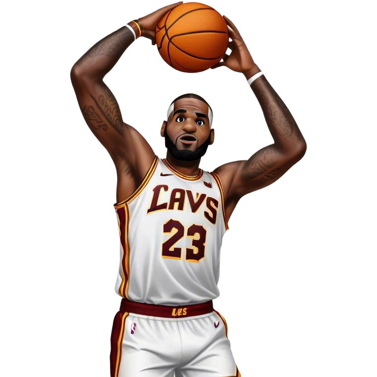 lebron james dunking a basketball emoji
